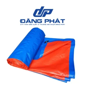 Bạt 2 Da Xanh Cam 4mx50m, 6mx50m, Bạt Che Công Trình Giá Tốt