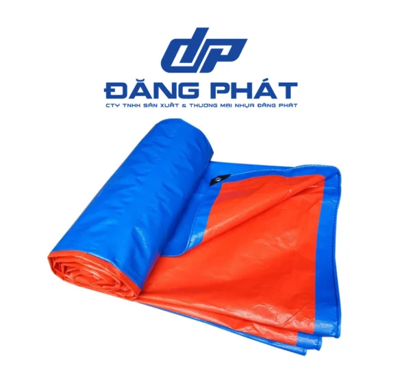 Bạt 2 Da Xanh Cam 4mx50m, 6mx50m, Bạt Che Công Trình Giá Tốt